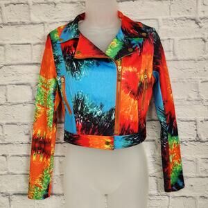 Carmin Jacket Womens Size Small Swirl Tie Dye NEW with Tags